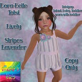 Dora-Belle Totsi Lively Stripes Lavender ~OpK~ Boxed