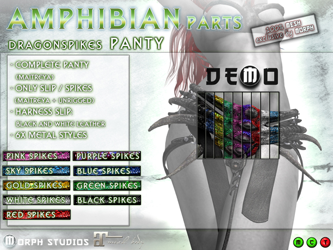 0o DEMO DragonSpikes PANTY for Maitreya Body