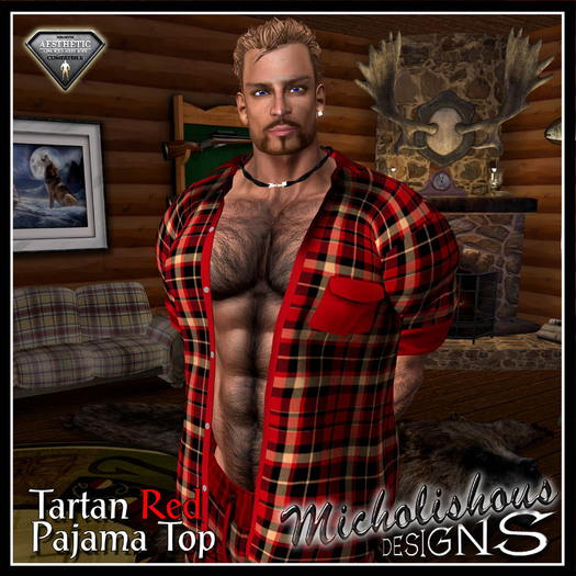 * Mikolishous Designs * Open Short Sleeve Tartan - Red