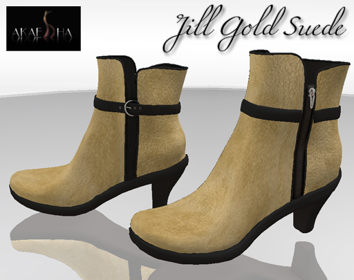 Akaesha's Jill Boots/Shoe - Gold Suede
