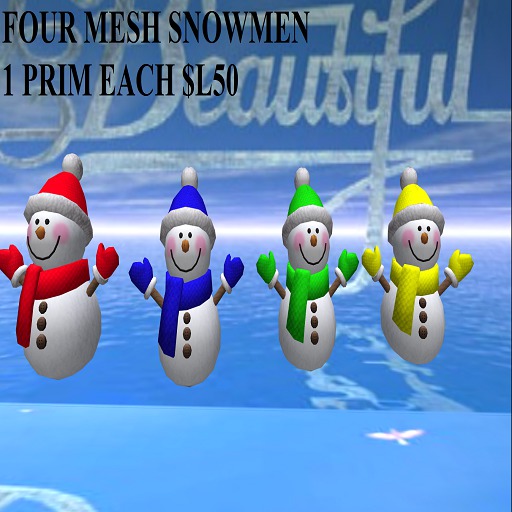 4 MESH SNOWMEN