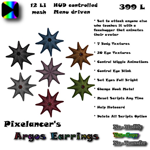 Pixelancer ~ Argos Earrings