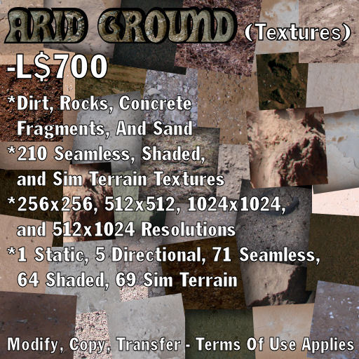 Arid Ground (210 Textures) - Dirt, Rocks, Concrete Fragments, And Sand