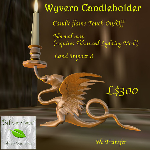 Wyvern Candleholder