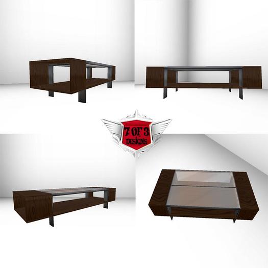 Slit glass table