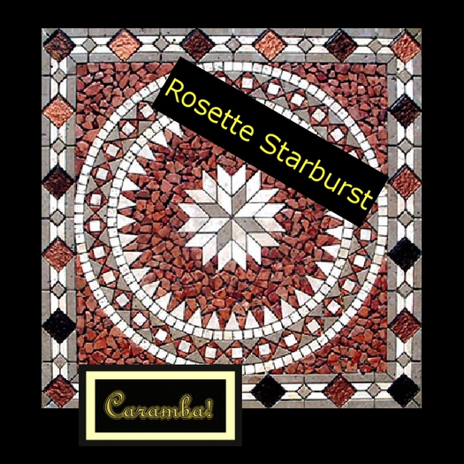 Roman mosaic Rosette Starburst