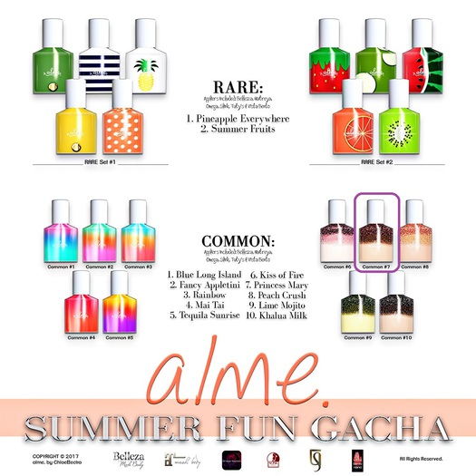 alme.   Summer Fun Gacha - COMMON 7 [Rez please!]