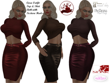 SALE Eva's Temptation Cara Mesh Outifit, Top, Skirt & Huds, Maitreya, Belleza, Slink, TMP