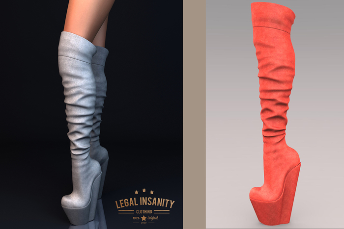Legal Insanity Kitty red boots