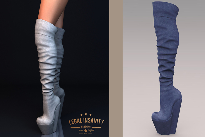 Legal Insanity Kitty blue boots