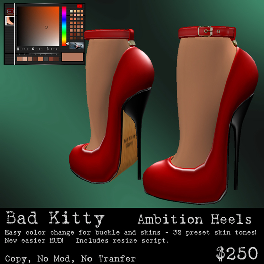 Bad Kitty Ambition Heels Red