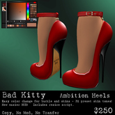 Bad Kitty Ambition Heels Red