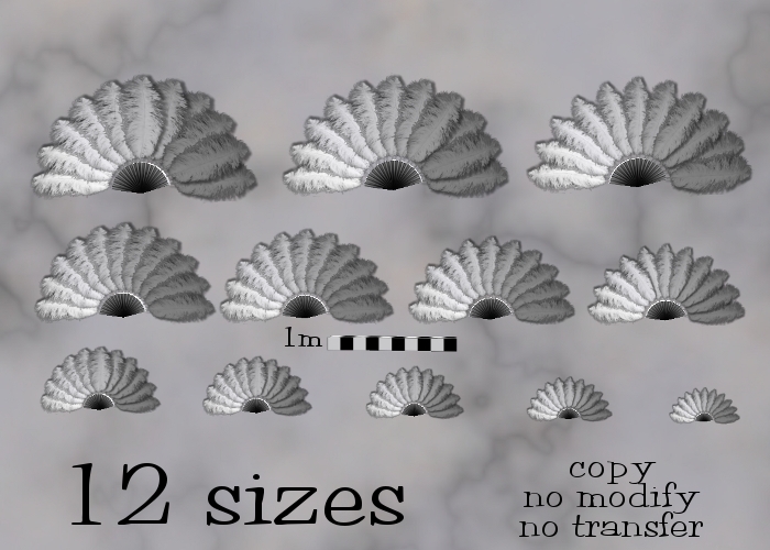 White Animated Resizable Ostrich Feather Fan