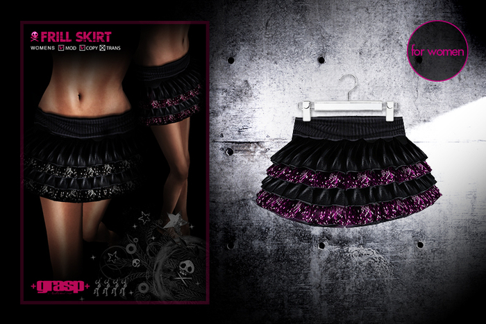 +grasp+/Frill Skirt/Purple