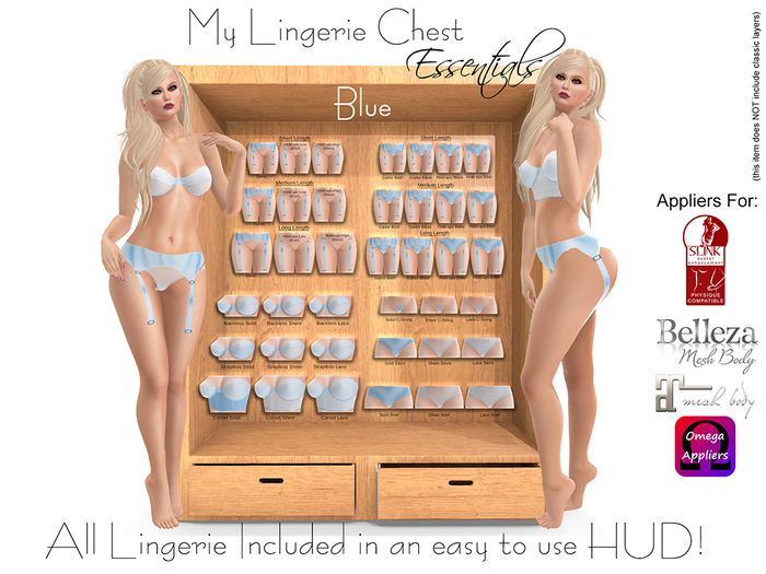 AVICANDY My Lingerie Chest - BLUE