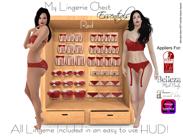 AVICANDY My Lingerie Chest - RED