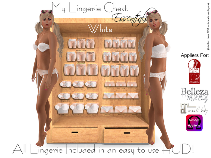 AVICANDY My Lingerie Chest - WHITE
