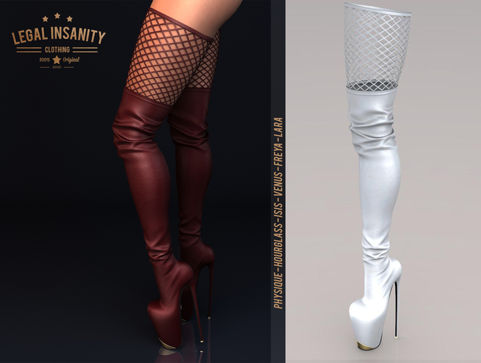 Legal Insanity - Aria white boots