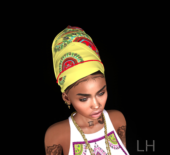 L&H :: Nala Headwrap  Dashiki YELLOW