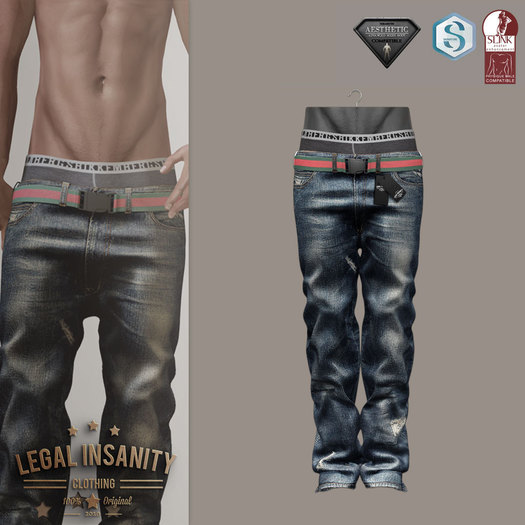 Legal Insanity - Adam bleached baggy jeans