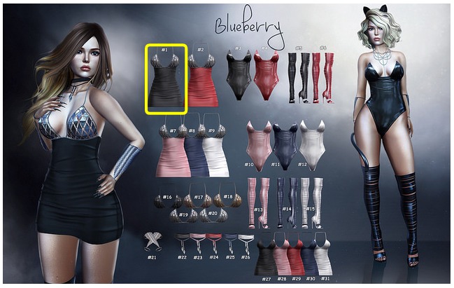 #1 Blueberry - Energy - RARE - Dress Zero - Black *M*