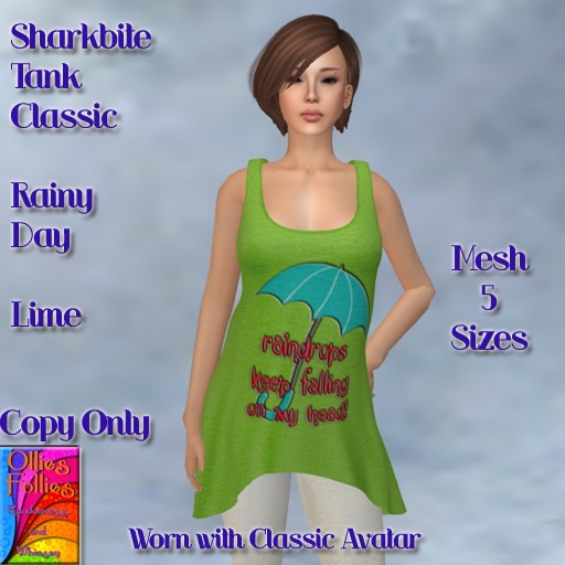 Sharbite Tank Classic Rainy Day Lime ~OF~ Boxed