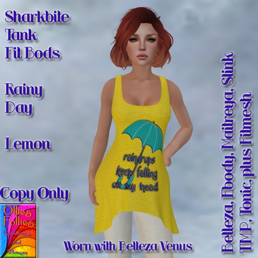 Sharbite Tank Fit Bods Rainy Day Lemon ~OF~ Boxed