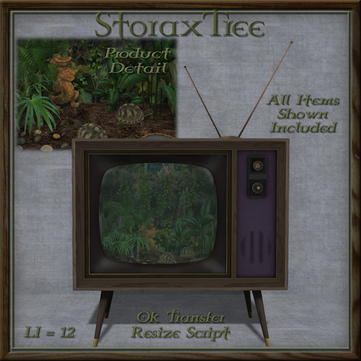 Portland Retro TV Terrarium A12