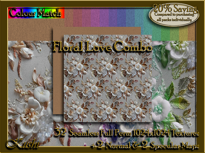 !Kushi! FloralLoveCOMBO Textures -WEAR TO UNPACK