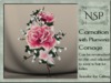 Nsp carnation plumera corsage pink ripple