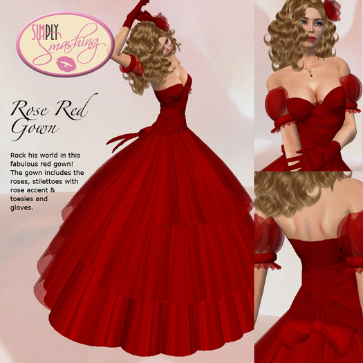 rose red gown