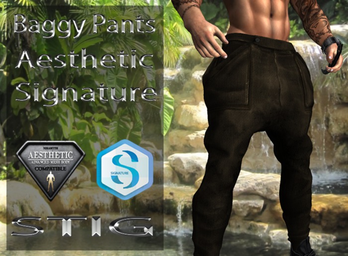 Baggy Pants brown[Aesthetic,Signature]