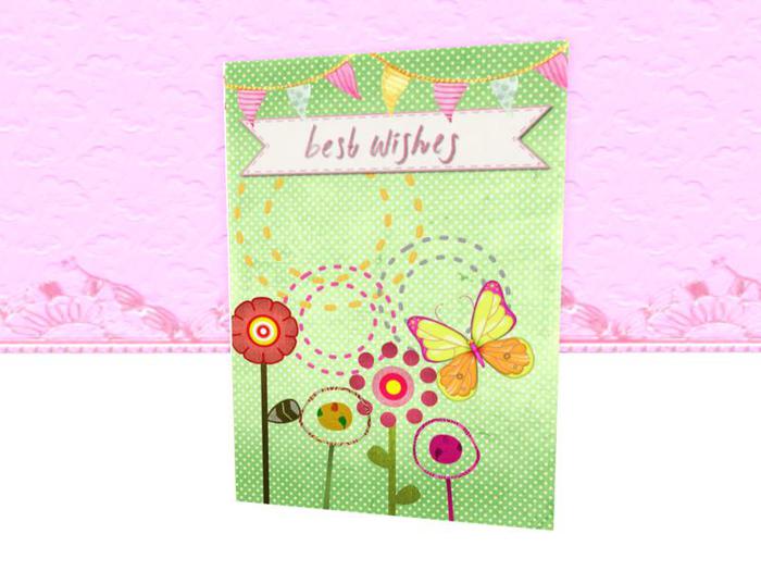 MagDilly, Butterfly Stitches Birthday Card