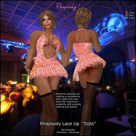 Rhapsody Lace Up Mini "Dots"