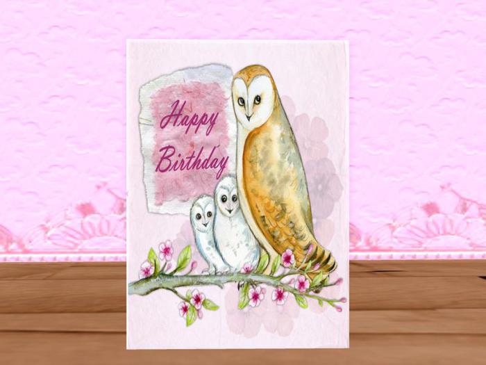 MagDilly, Owls Birthday Card