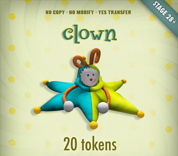 "Zooby Token Toys" Clown