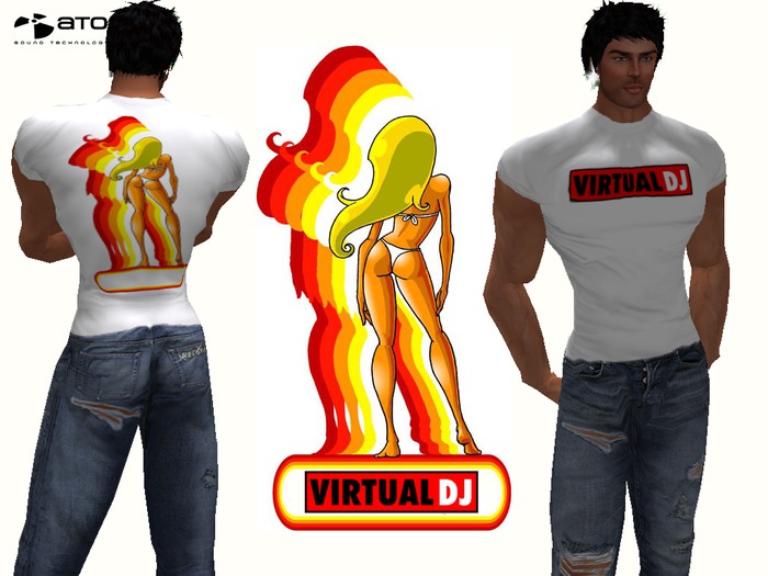 T-SHIRT Virtual funky yellow