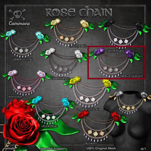 [The Forge] Rose Chain, Bronze/Purple -CBOX