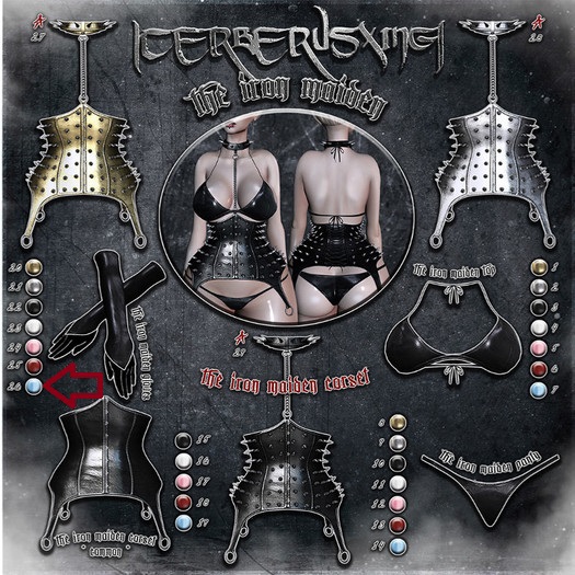 [CX] 26 The Iron Maiden Gloves - Babyblue (Maitreya)