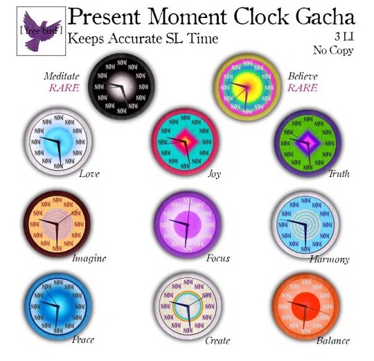 [ free bird ] Present Moment Clock - Believe RARE