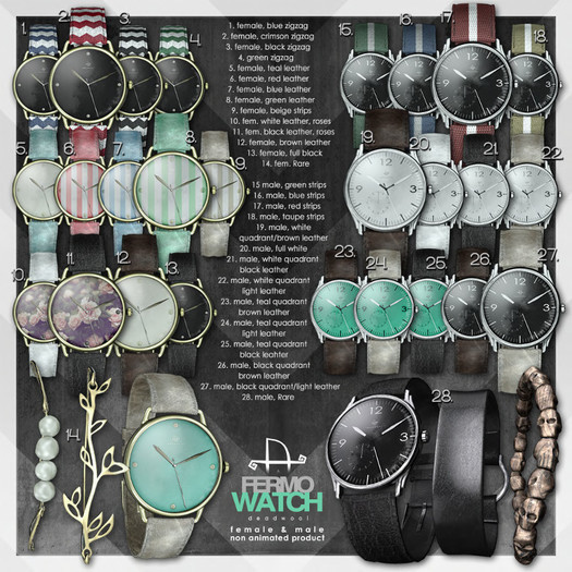 [Deadwool] Fermo watch - female - teal quadrant - RARE