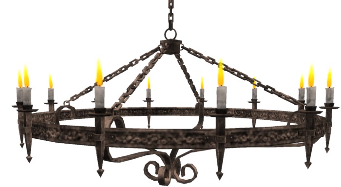 Chandlier with 12 Burning Candles 