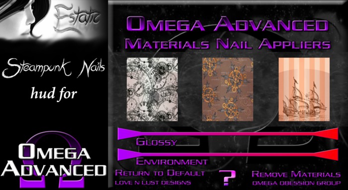 ~E~ Steampunk Nails - Omega HUD.