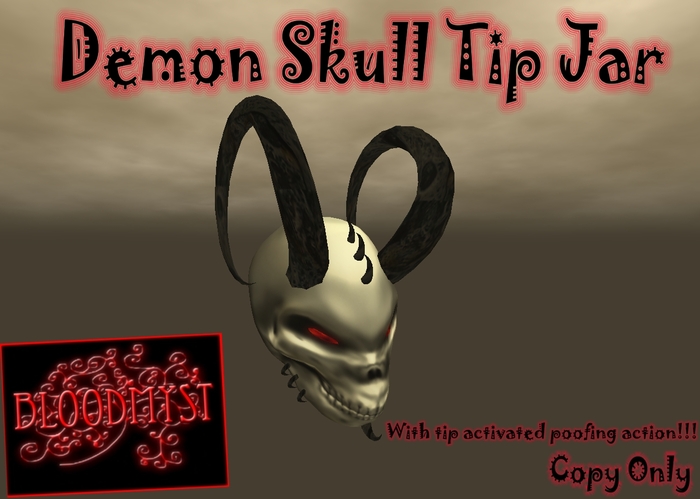 Demon Skull Tip jar
