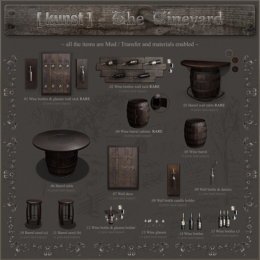 .03 [ kunst ] - Barrel wall table RARE
