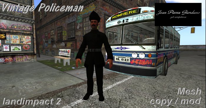Vintage Policeman mesh BOX
