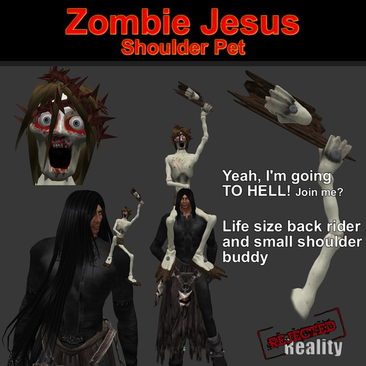 Zombie Jesus shoulder pet