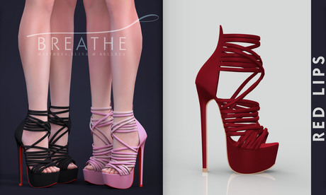red lips high heels