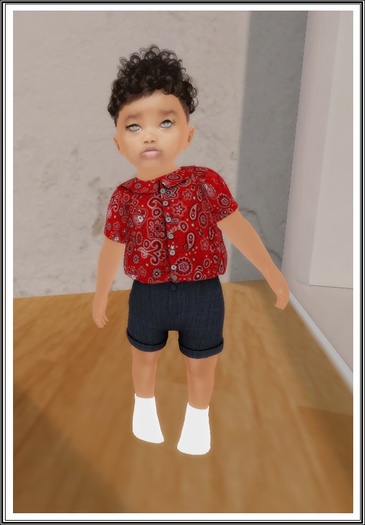 BBB: Brailon Red Paisley Short Outfit