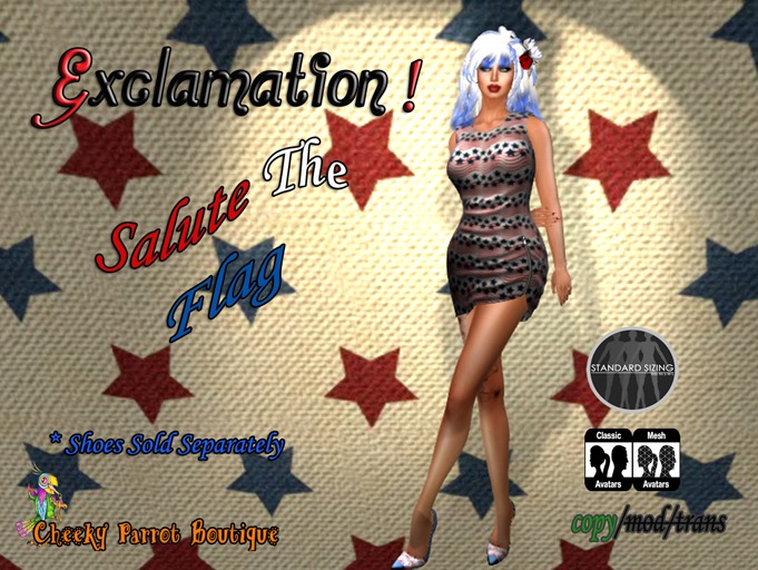 ~CPB~ Exclamation! Dress - Salute The Flag